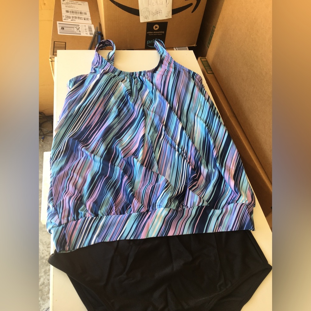 Yonique Tankini Swimsuit Tow pieces   Tummy Control